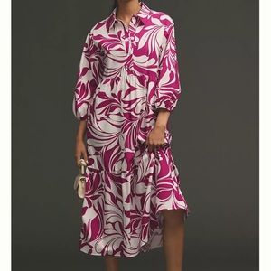 Anthropologie Bettina Tiered shirt dress by Maeve